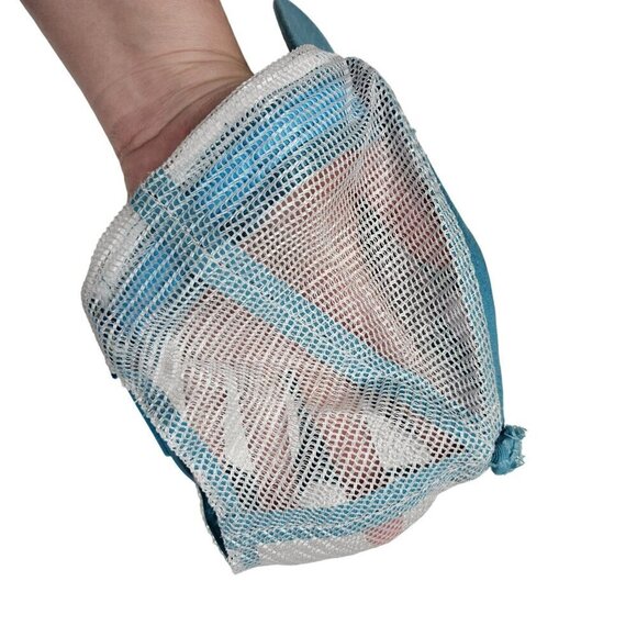 YETI Mesh Trucker Hat Adjustable Snapback Teal Blue & White Distressed One Size - Picture 3 of 8